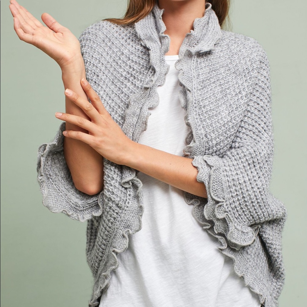 Moth for Anthropologie ruffled cardigan